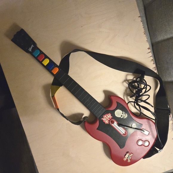 Guitar Hero SG Controller RedOctane PS2 Gibson Wired PSLGH UNTESTED 4 PARTS ONLY - Picture 1 of 9